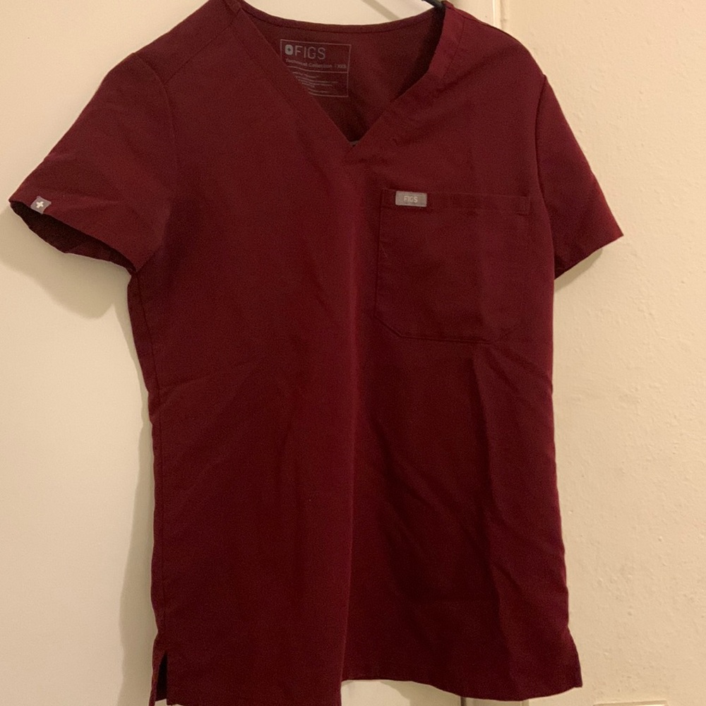 FIGS Catarina top Burgundy XXS